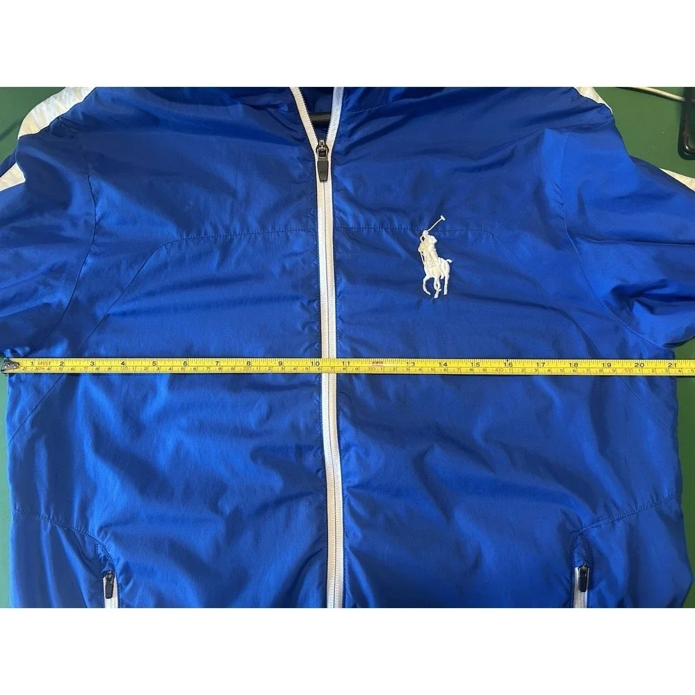 Polo Ralph Lauren 67 Sport Men Royal Blue Performance Windbreaker Big Pony Sz S
